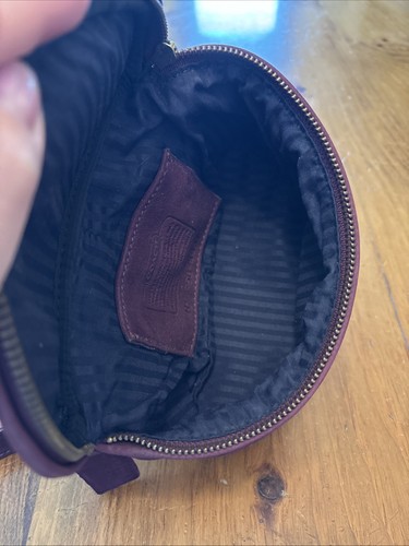 COACH Vintage Sonoma Nubuc Fishing Creel Crossbody Bag Elderberry Burgundy 4937 - Picture 16 of 16
