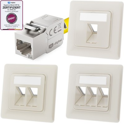 Netzwerk Dose Cat6a Unterputz Datendose Anschlussdose LAN DSL Dose KeystoneModul