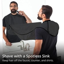 Beard Shaving Bib No Mess Hair Trimming Catch...
