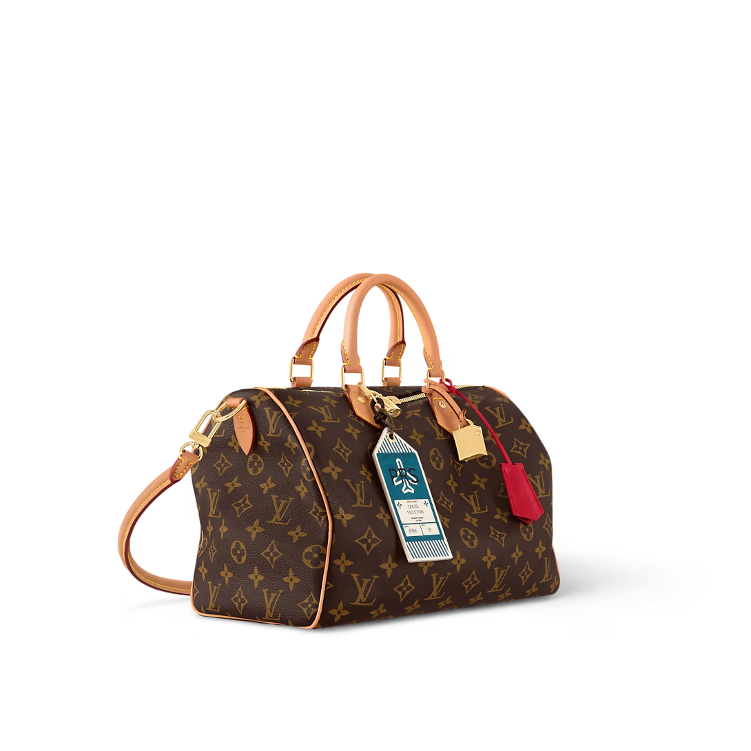 NEW Louis Vuitton Monogram Speedy Soft 30 Crafty Shoulder Bag