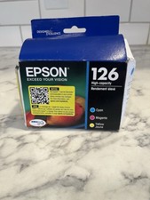 NEW Genuine Epson 126 Ink Cartridges 3PK Cyan Magenta Yellow EXP 5/2028 Read
