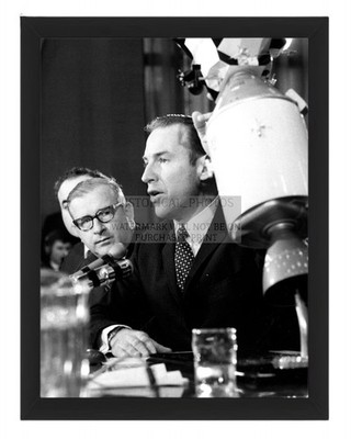 APOLLO 13 COMMANDER TESTIFYING BEFORE SENATE SPACE COMMITTEE 1 8X10 FRAMED PHOTO