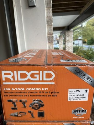 New 18V Cordless 6-Tool Combo Kit with 2.0 Ah Battery, Charger, and Tool Bag