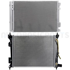For 2012-2013 Hyundai Accent 1.6L Aluminum Radiator & AC Condenser Cooling Kit