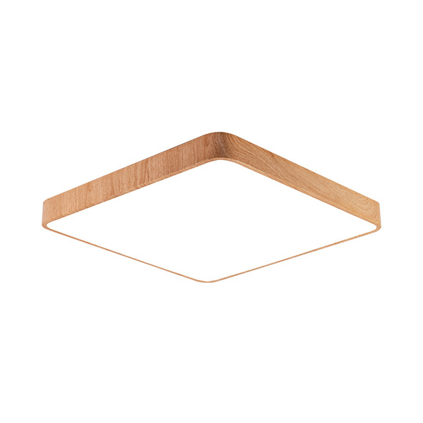 Plafonnier LED bois 36W Braytron pour éclairage salon chaleureux