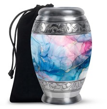 Flow Abstract Large Urns for Ashes Adult Mother, Unique Urn 10 Inch