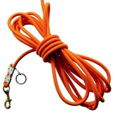 20ft Orange Flank Check Cord Dog Leash - Made in USA - Lion Country Supply