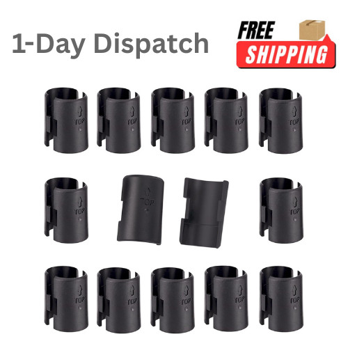 26 Pack Wire Shelf Clips for 1" Post Wire Shelving Lock Replacement Sleeves Blac