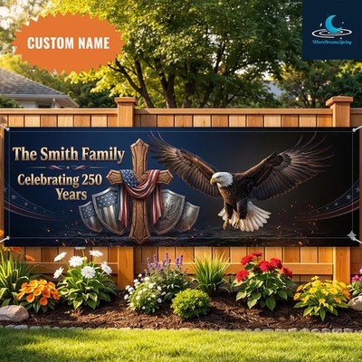 Personalized Patriotic Eagle Banner