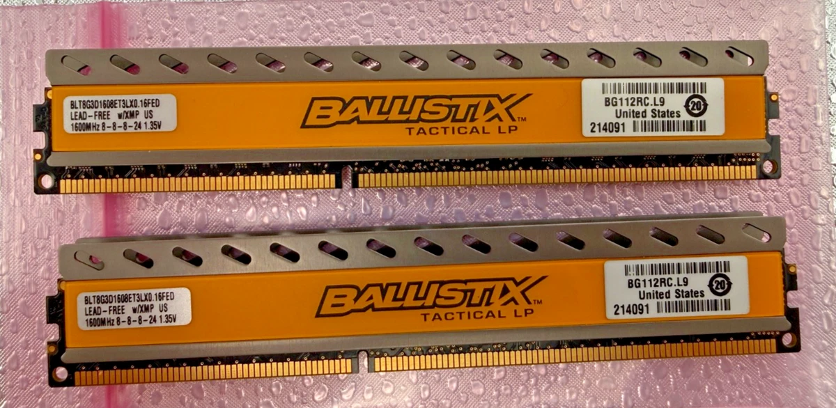 Kit Crucial DDR3 16GB (2x8GB) 1600 MHz PC3-12800 DIMM – Non-ECC – Ouvert Jamais Utilisé