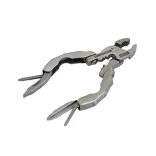 SWISS+TECH ST50016 Polished Stainless Steel 9-in-1 Micro Pocket Multitool wit...