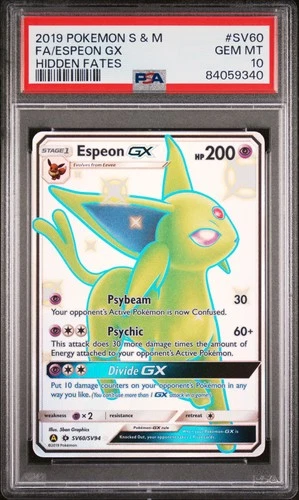 Espeon Gx SV60/SV94 Hidden Fates Pokemon PSA 10