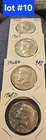 Lot Of 4 Silver Kennedy Halves 1965, 67, 68D X 2 40% Lot #10 Toning