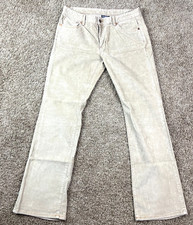 Polo Jeans Co Ralph Lauren Girls Pants Sz 10 Cream Corduroy Stretch Preowned