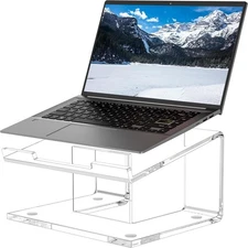 Acrylic Laptop Stand for Desk, Laptop Riser for 10-17.3 Inch Laptops, Ergonomic