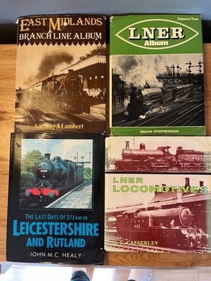 4 Vintage Railway Books Incl. The Last Days Of Steam In Leics/Rutland