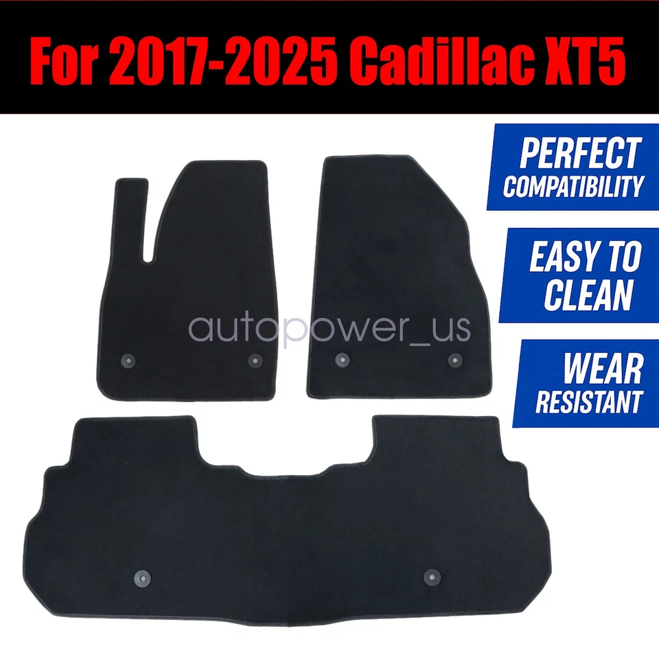 Alfombrillas de repuesto delanteras-traseras de terciopelo para Cadillac XT5 2017-2025 4 puertas Foto 3 de 4