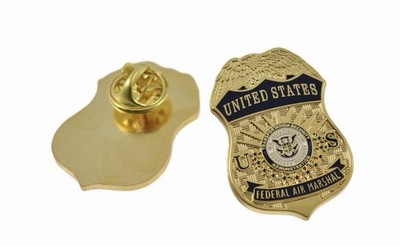 Federal Air Marshal Police Badge Pin TSA Gold Blue Collectible | eBay