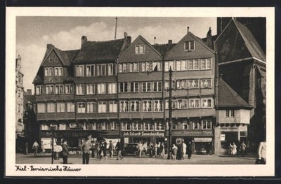Ansichtskarte Kiel, Persianische Häuser, Samenhandlung Eckardt 
