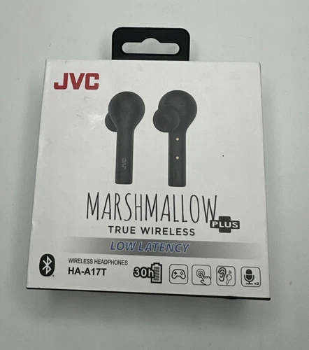 JVC Marshmallow True Wireless Headphones Black HA-A18T NEW - Picture 1 of 2
