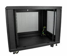 StarTech 4-Post 12U Server Rack Cabinet - RK1233BKM - Caster & Adjustable Rails