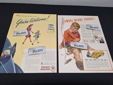 2 Vintage 1941 TEXACO HAVOLINE GAS & OIL Print Ads Magazine Ads