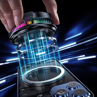 Kompakter leichter magnetischer RGB Handy Kühler Lüfter für Gaming Smartphone
