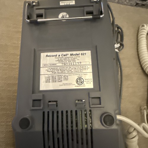 Vintage 621 Record a Call Telefon Automatyczna sekretarka Niesprawdzone Oryginalne pudełko - Zdjęcie 8 z 11