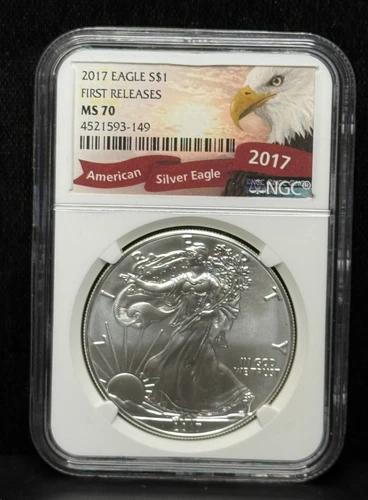 NGC MS70 2017 American Silver Eagle One Dollar Silver Coin -149