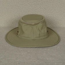 Tilley LTM6 Airflo Sun Hat Unisex Size 7 Khaki Olive Oval-Shaped Brim Mesh UPF