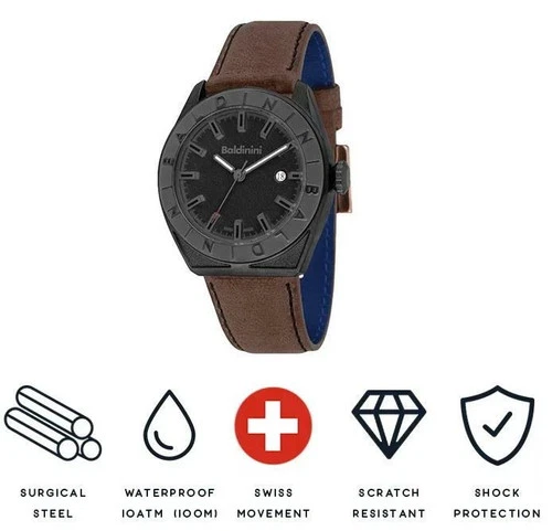 Baldinini Adria SWISS Made Quartz Men's Wristwatch Bioplastic Polymer w/ Box video thumbnail