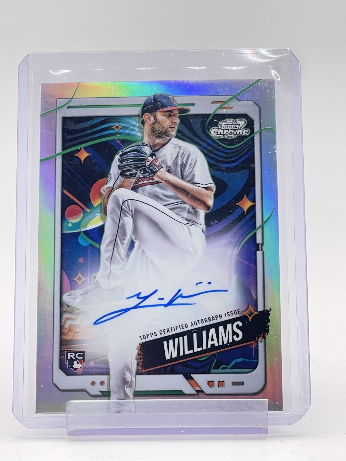 GAVIN WILLIAMS 2024 TOPPS COSMIC CHROME REFRACTOR ROOKIE AUTO #CCA-GW Q0282