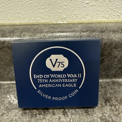 2020 W End of WWII 75th Anniversary Proof Silver Eagle V75 Privy - FREE SHIPPING