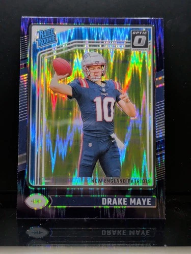 2024 Panini Donruss Optic Rated Rookie Drake Maye #229 Purple Shock Prizm (RC)