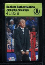 BAS 1995-96 NBA Hoops Lenny Wilkens #171 Seal of Authenticity Auto HOF 3c7