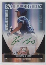 2011 Donruss Elite Extra Edition Green Ink 2/10 Jordan Akins #26 Auto 1b3