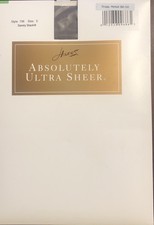 Vtg Hanes Absolutely Ultra Sheer Pantyhose Sz E Barely Black Control Top Panty