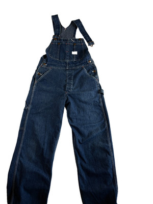 Vintage Big Mac Bib Overalls Mens Blue Denim Cotton Adjustable Straps Workwear