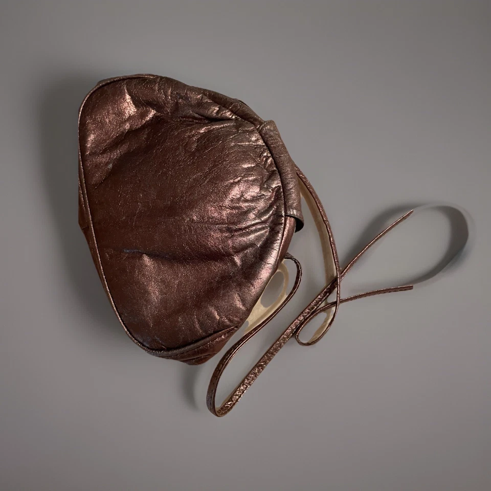 Сумочка Paul Joseph натуральная кожа бронза с передним акцентом маленькая - Изображение 2 из 4