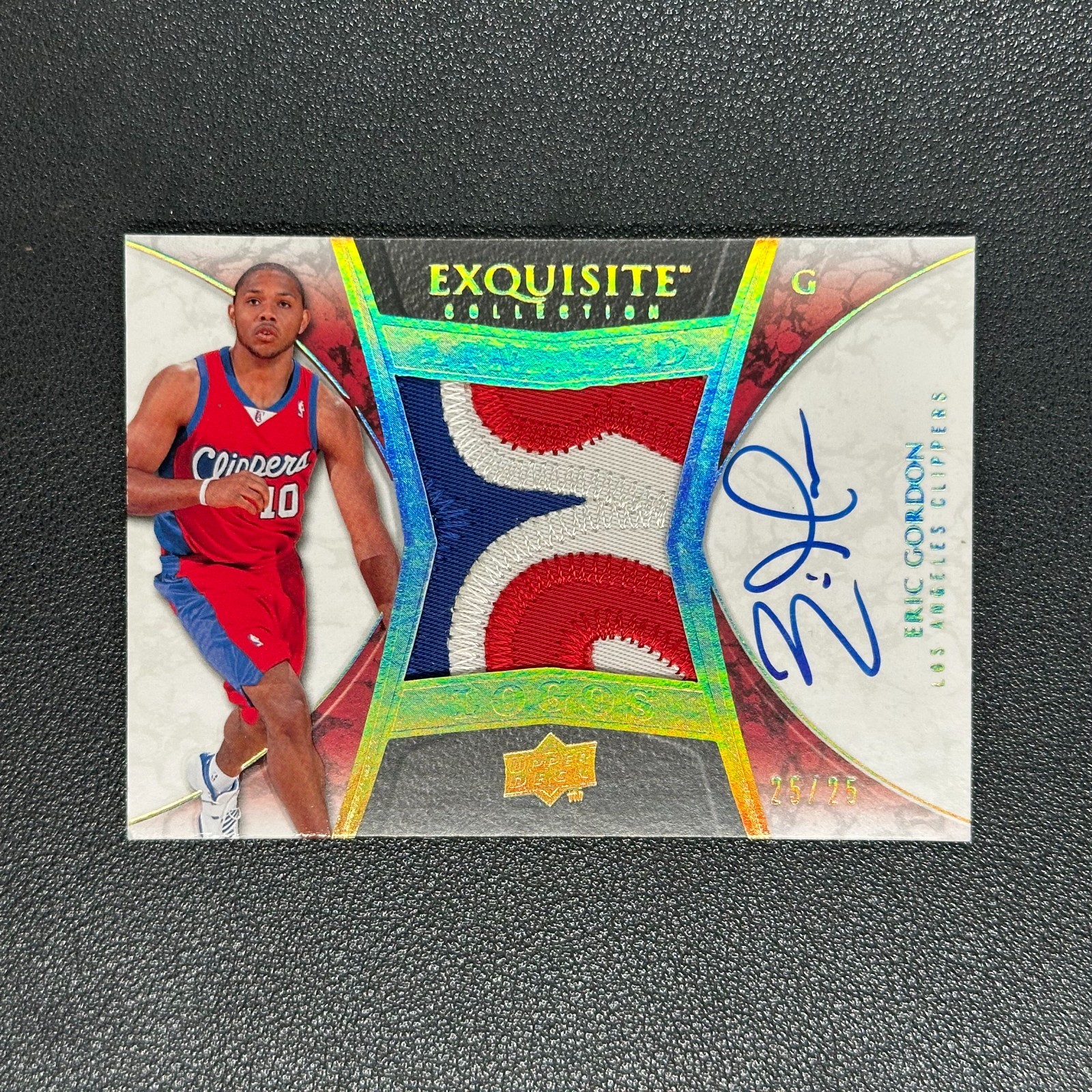 2008 UD Exquisite Eric Gordon RC Limited Logo Auto Patch 25/25 SSP#Z
