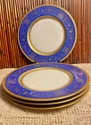 Vintage Heinrich & Co Pickard Selb Bavaria Gold Encrusted Blue Plate Lot 4 TR B