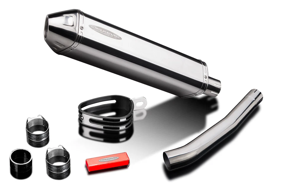 Silenciador de escape tri-oval aço inoxidável Yamaha YZF-R6 1998-2002 Delkevic slip on 17"  - Imagem 4 de 4