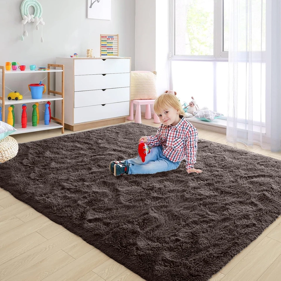 Extra Soft Shaggy Rugs Large Non Slip Indoor Rooms Carpet Rug Fluffy Door Mats - Image 4 of 4