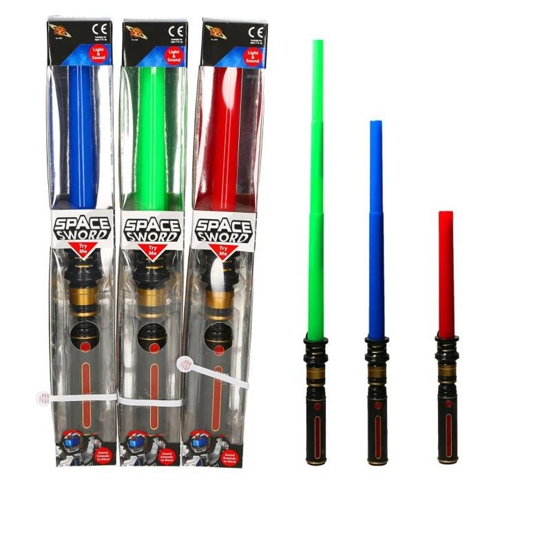Kids Space Sword LED Light Up And Sound Extendable Lightsaber Toy - Image 2 of 3