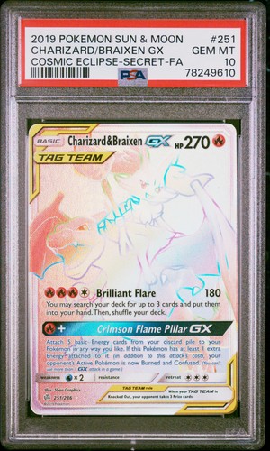 Charizard & Braixen-GX graded PSA 10 for sale on eBay