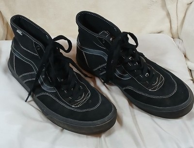 Vans Half Cab Pro Black Suede Skate Shoes Mens 10 Blackout Waffle Cup Sneakers
