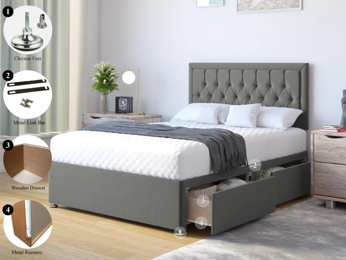Reinforced divan bed set deals