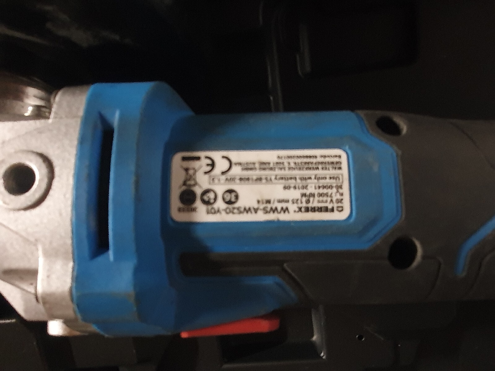 Ferrex 20 Volt Cordless Angle Grinder 125mm. Bare Unit Only . SPARES