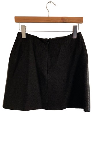 The Kooples Lined Black Mini Skirt Back Zipper with Pockets with Silver Front 38 - Picture 5 of 15