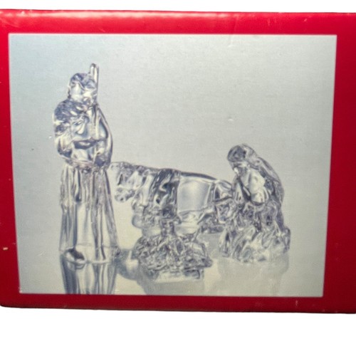 Cristal d'Arques France 24% Lead Crystal 4pc Christmas Nativity Crèche Set - Picture 17 of 18